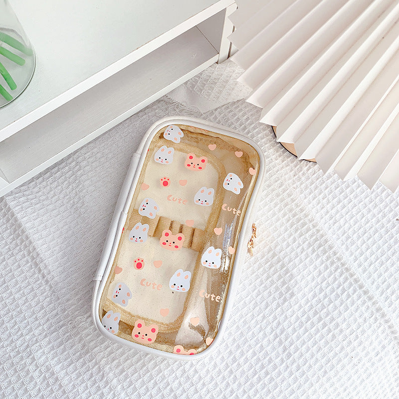 Ins Japanese Transparent Pencil Case
